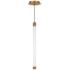 Jedi 22"H x 1.5"W 1-Light Pendant in Aged Brass