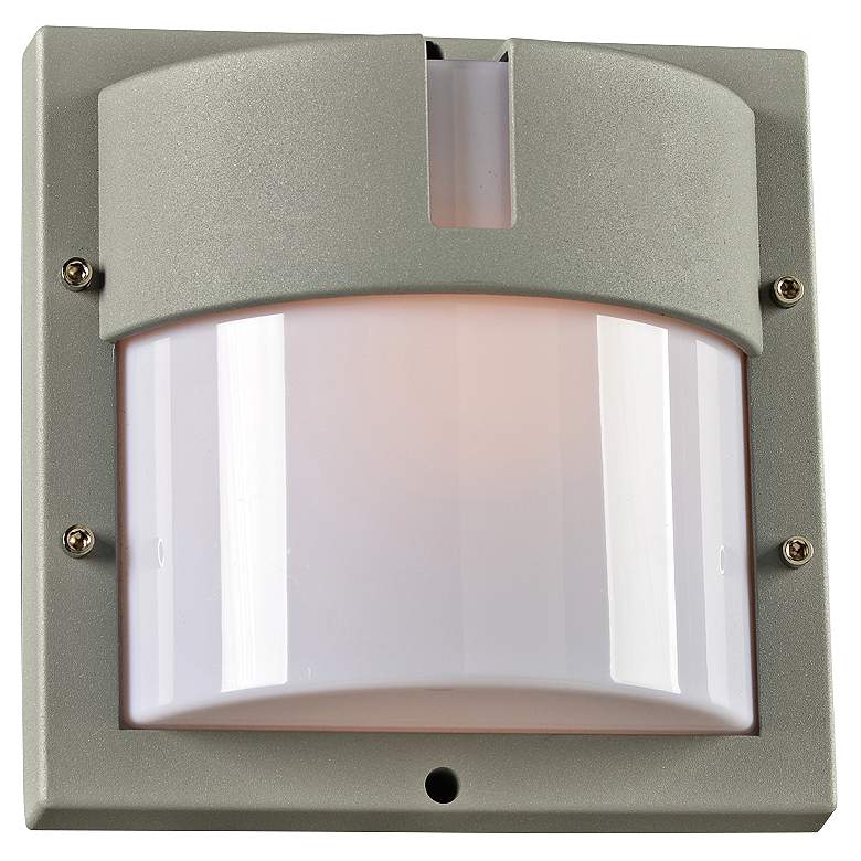 Image 1 Jedi 9 1/2 inch High Short Silver Outdoor Wall Light