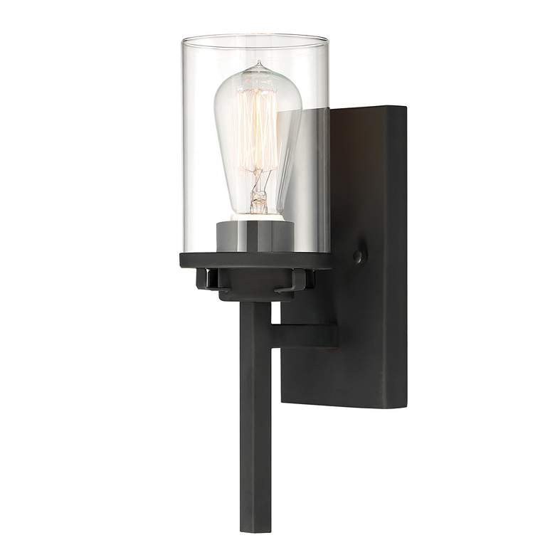 Image 4 Jedrek 12.75" High 1-Light Black Transitional Wall Sconce more views