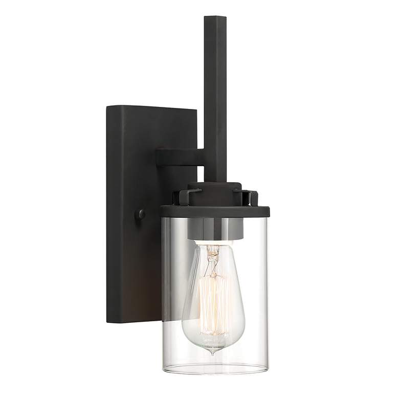 Image 5 Jedrek 12.75" High 1-Light Black Transitional Wall Sconce more views