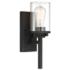 Jedrek 12 3/4" High Black Wall Sconce