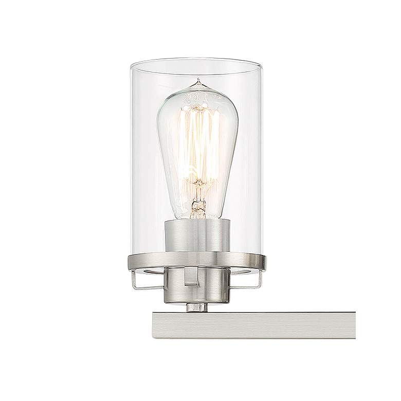 Image 3 Jedrek 24" Wide Brushed Nickel 3-Light Vanity Bath Light more views