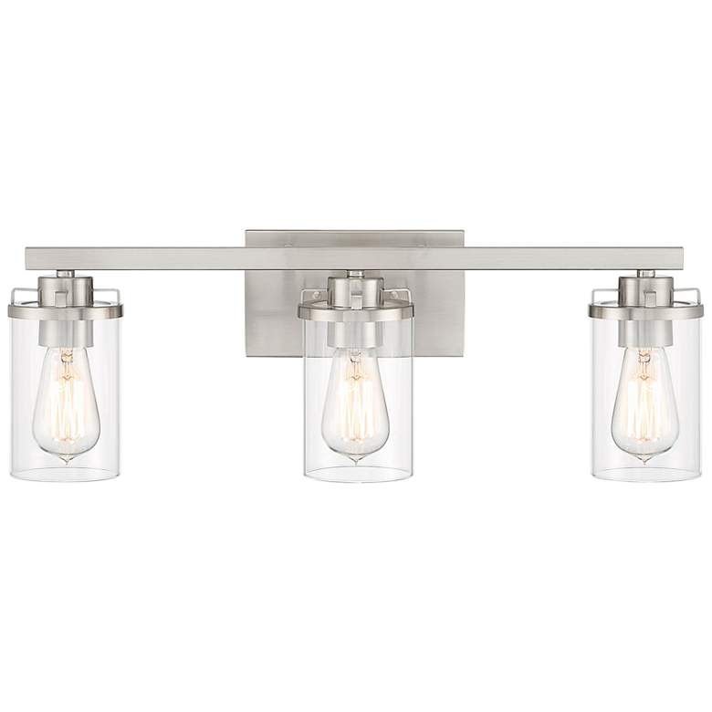 Image 4 Jedrek 24" Wide Brushed Nickel 3-Light Vanity Bath Light more views