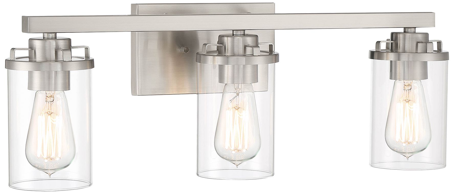 Image 7 Jedrek 24" Wide Brushed Nickel 3-Light Vanity Bath Light more views