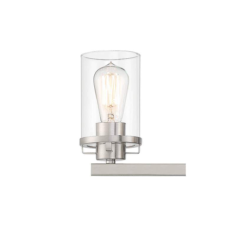 Image 3 Jedrek 33 3/4" Wide Brushed Nickel 4-Light Vanity Bath Light more views
