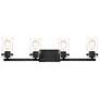 Thumbnail2 of Jedrek 33 3/4" Wide Sleek Black 4-Light Bath Light