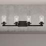 Thumbnail1 of Jedrek 33 3/4" Wide Sleek Black 4-Light Bath Light