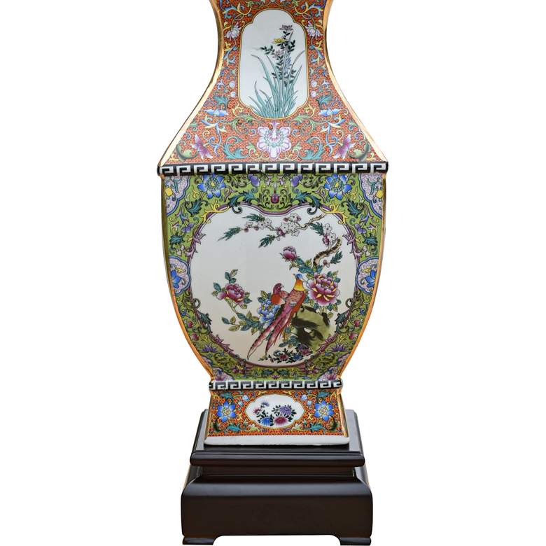 Jeeti Porcelain Medallion Vase Table Lamp more views