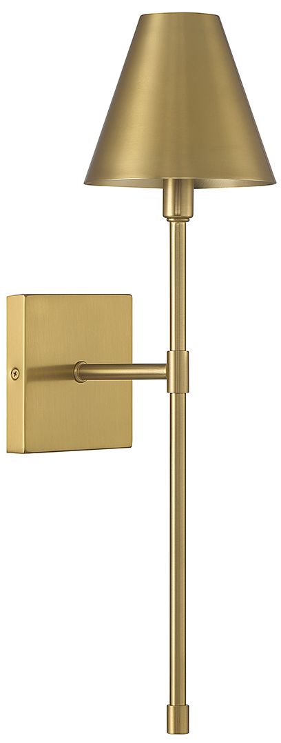 Image 2 Jefferson 1-Light Wall Sconce in Warm Brass more views