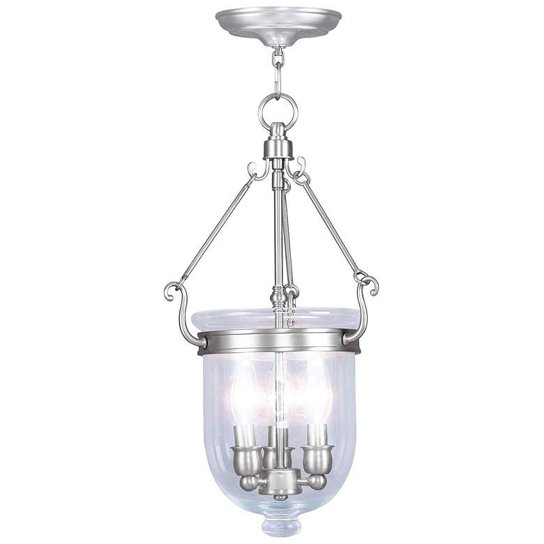 Image 1 Jefferson 10-in Brushed Nickel Vintage Single Glass Urn Pendant