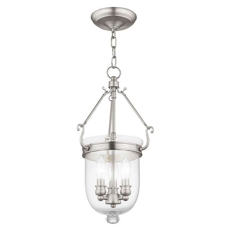 Image 6 Jefferson 10-in Brushed Nickel Vintage Single Glass Urn Pendant more views