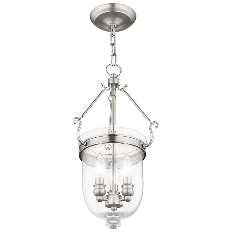 Image 7 Jefferson 10-in Brushed Nickel Vintage Single Glass Urn Pendant more views