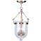 Jefferson 10" Wide Antique Brass 3-Light Mini Pendant