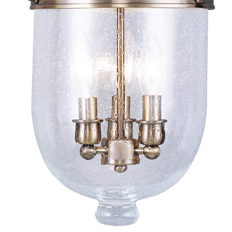Image 4 Jefferson 10" Wide Antique Brass 3-Light Mini Pendant more views