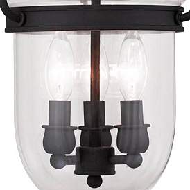 Image3 of Jefferson 10" Wide Black 3-Light Bell Jar Ceiling Light more views