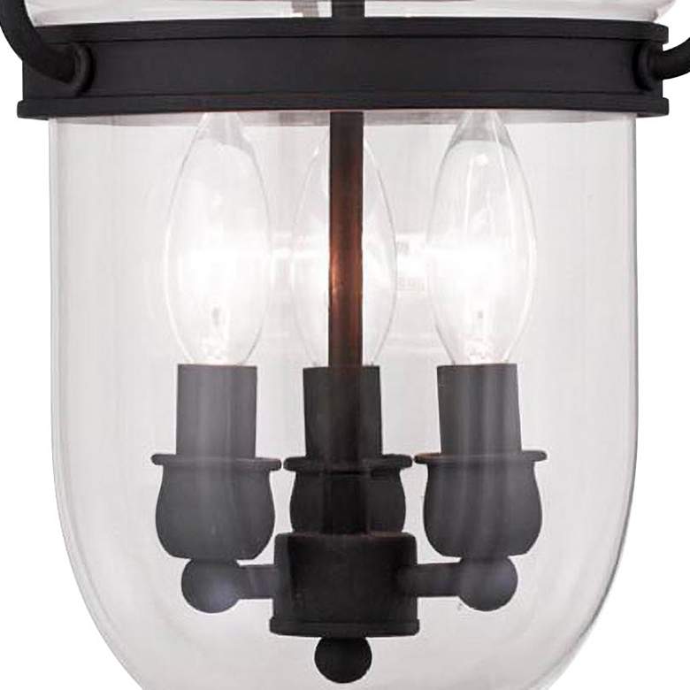Image 3 Jefferson 10 inch Wide Black 3-Light Bell Jar Ceiling Light more views