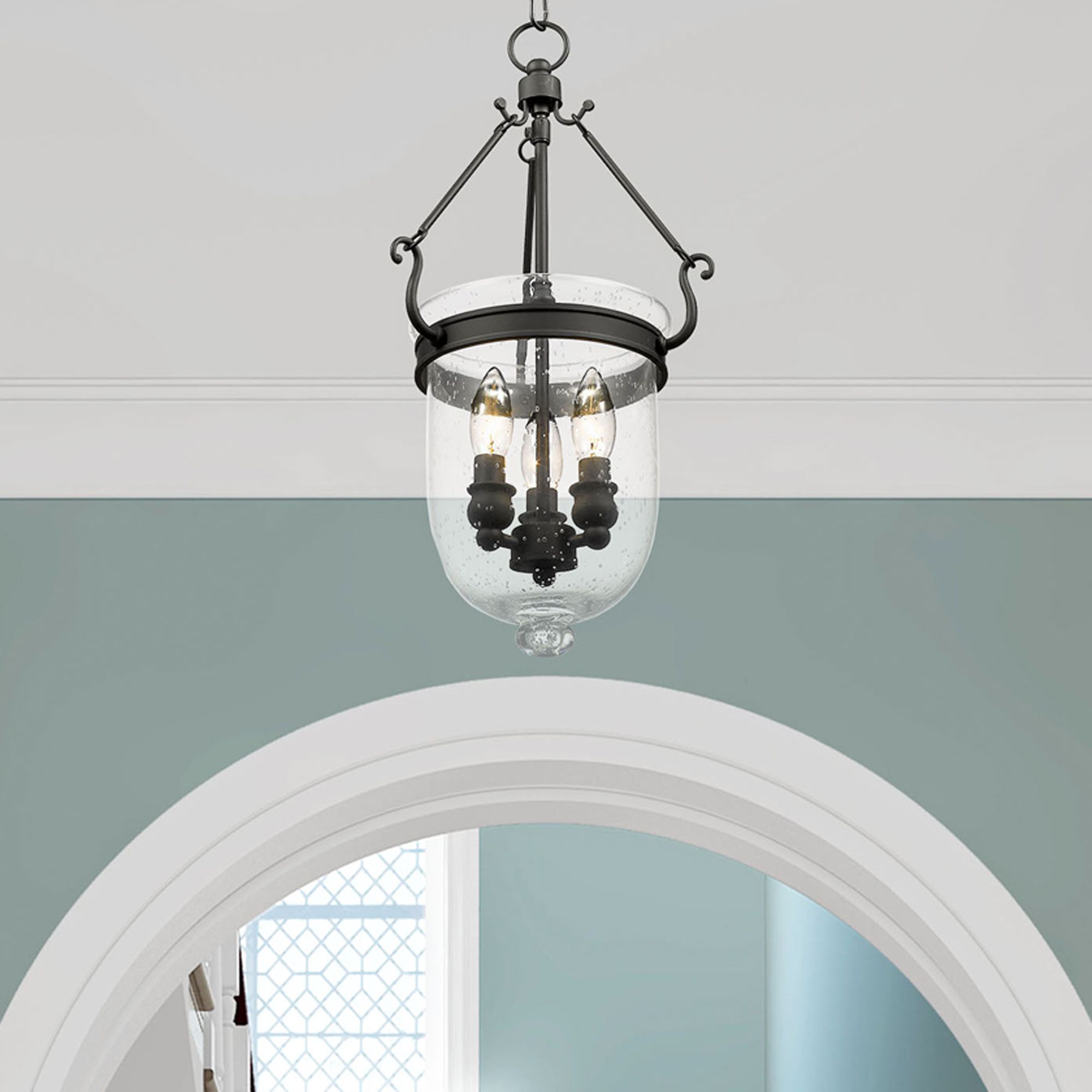 Jefferson 10" Wide Black 3-Light Mini Pendant