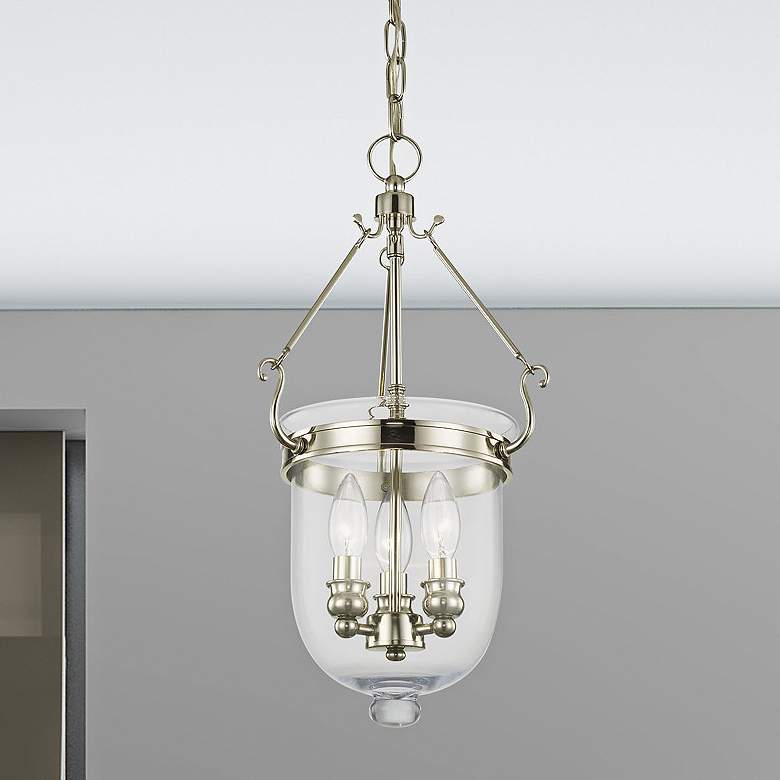 Image 2 Jefferson 10" Wide Polished Nickel 3-Light Mini Pendant