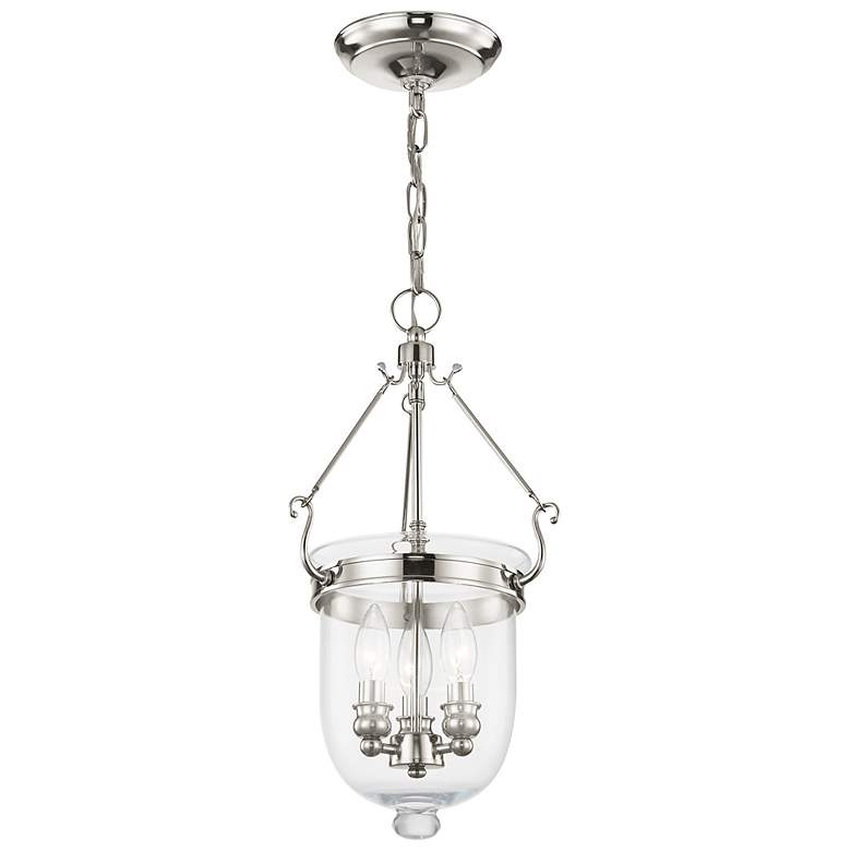 Image 5 Jefferson 10" Wide Polished Nickel 3-Light Mini Pendant more views