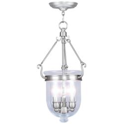 Jefferson 10"W Brushed Nickel and Clear Glass Mini Pendant
