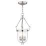 3_Jefferson 10"W Brushed Nickel and Clear Glass Mini Pendant more views
