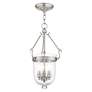 5_Jefferson 10"W Brushed Nickel and Clear Glass Mini Pendant more views