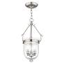 6_Jefferson 10"W Brushed Nickel and Clear Glass Mini Pendant more views