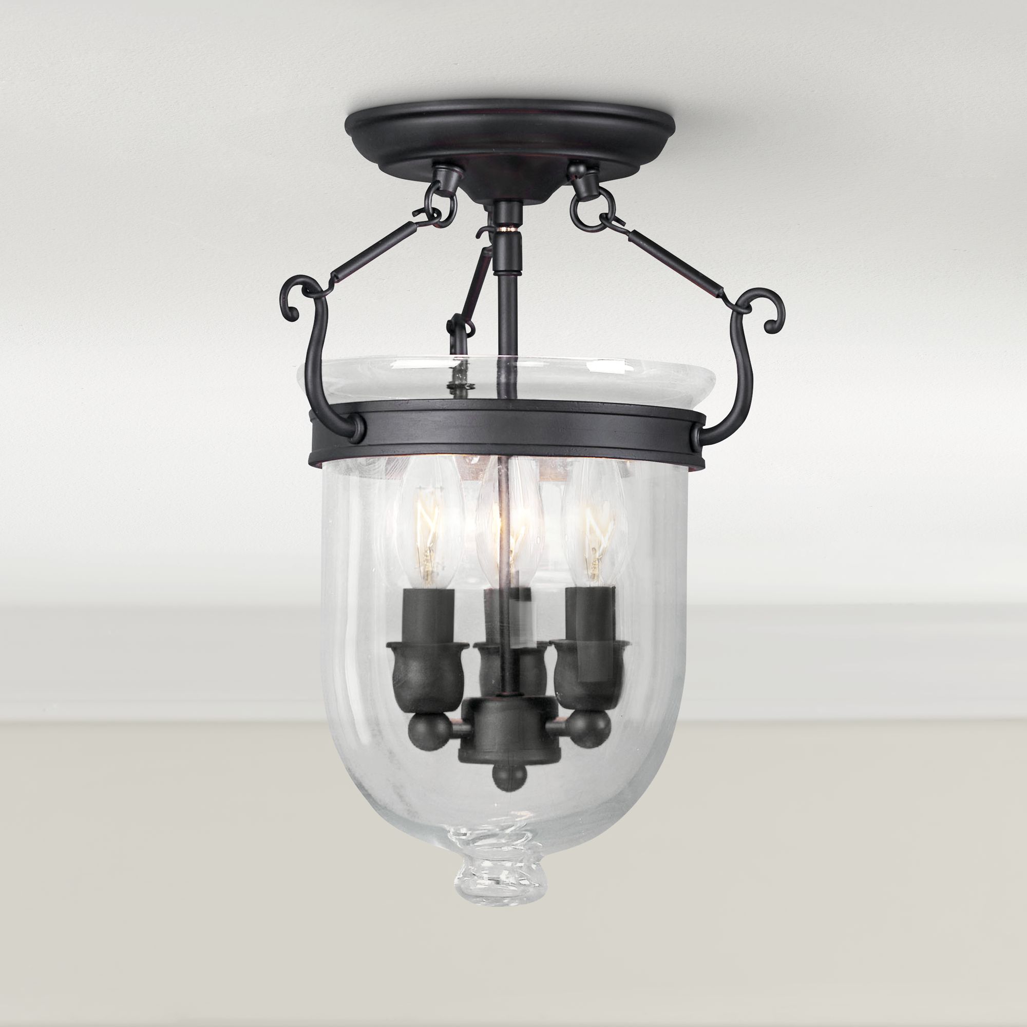 bell jar flush mount