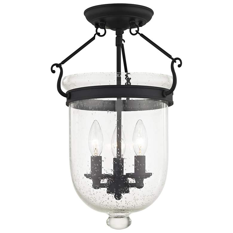 Image 4 Jefferson 12" Wide Black 3-Light Ceiling Light more views