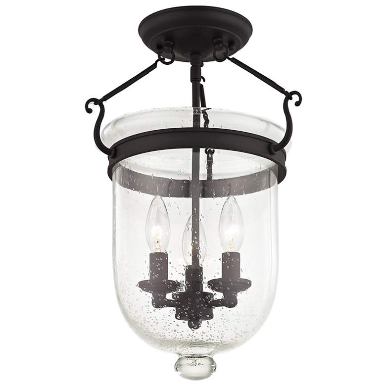 Image 5 Jefferson 12" Wide Black 3-Light Ceiling Light more views