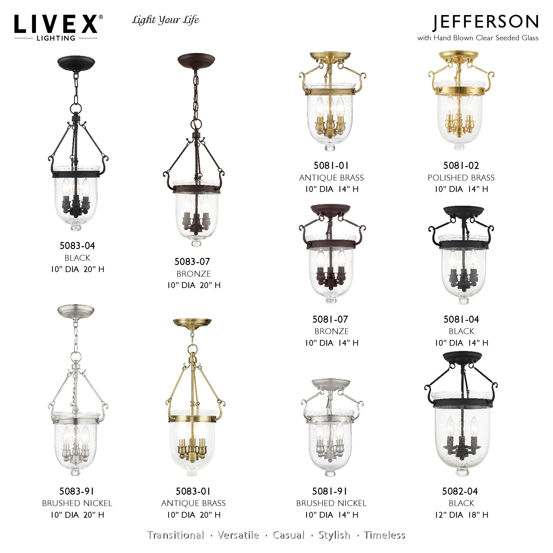 Jefferson 12" Wide Black 3-Light Ceiling Light