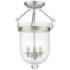 Jefferson 12" Wide Brushed Nickel 3-Light Ceiling Light