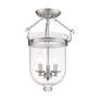 5_Jefferson 12" Wide Brushed Nickel 3-Light Ceiling Light more views
