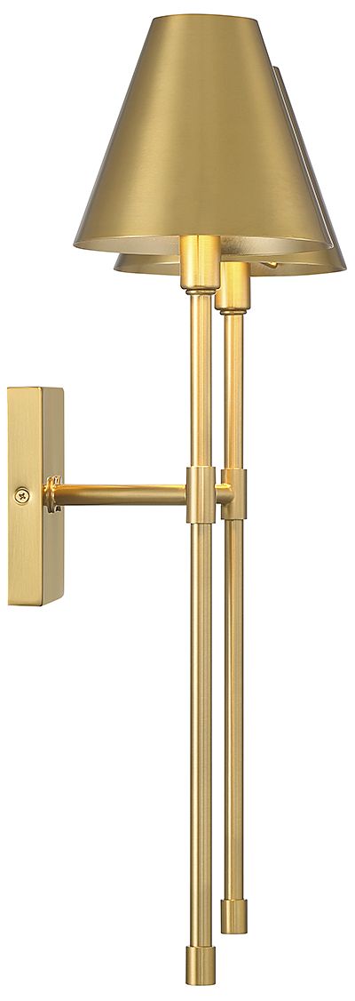 Image 5 Jefferson 2-Light Wall Sconce in Warm Brass more views