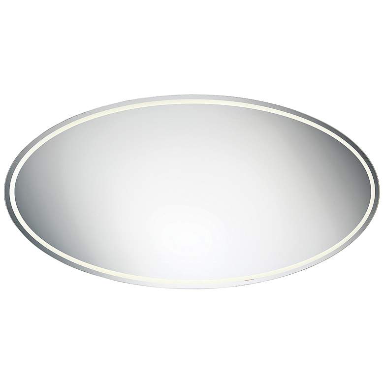 Image 1 Jefferson Back-lit 70 3/4" x 30 1/2" Oval LED Wall Mirror