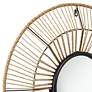 Jefferson Natural and Black 27 1/2" Round Wall Mirror