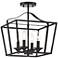 Jeffery 13" Wide Black 4-Light Foyer Pendant Light