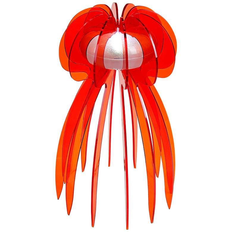 Image 1 Jellyfish 11 1/2 inch High LED Orange Accent Lamp