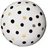 7_Jemma 6" White Black Polka Dot Ceramic Mushroom Ornaments Set of 2 more views