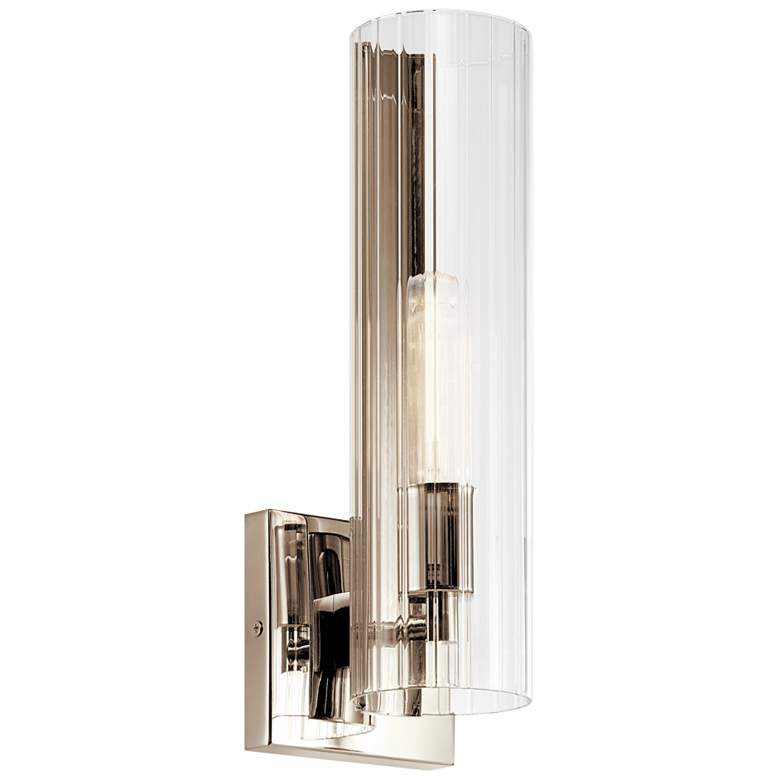 Image 1 Jemsa 14 Inch 1 Light Wall Sconce in Polished Nickel