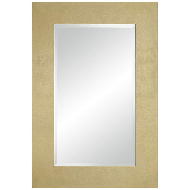 Image 2 Jeneva Shiny Gold Leaf 27" x 40" Rectangular Wall Mirror