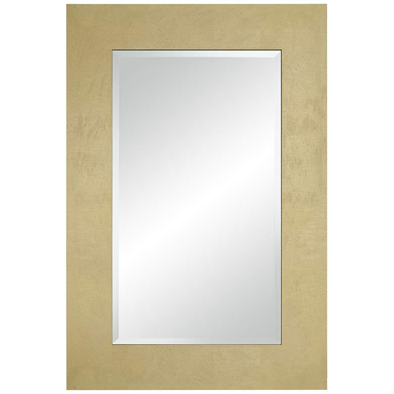 Image 3 Jeneva Shiny Gold Leaf 27" x 40" Rectangular Wall Mirror