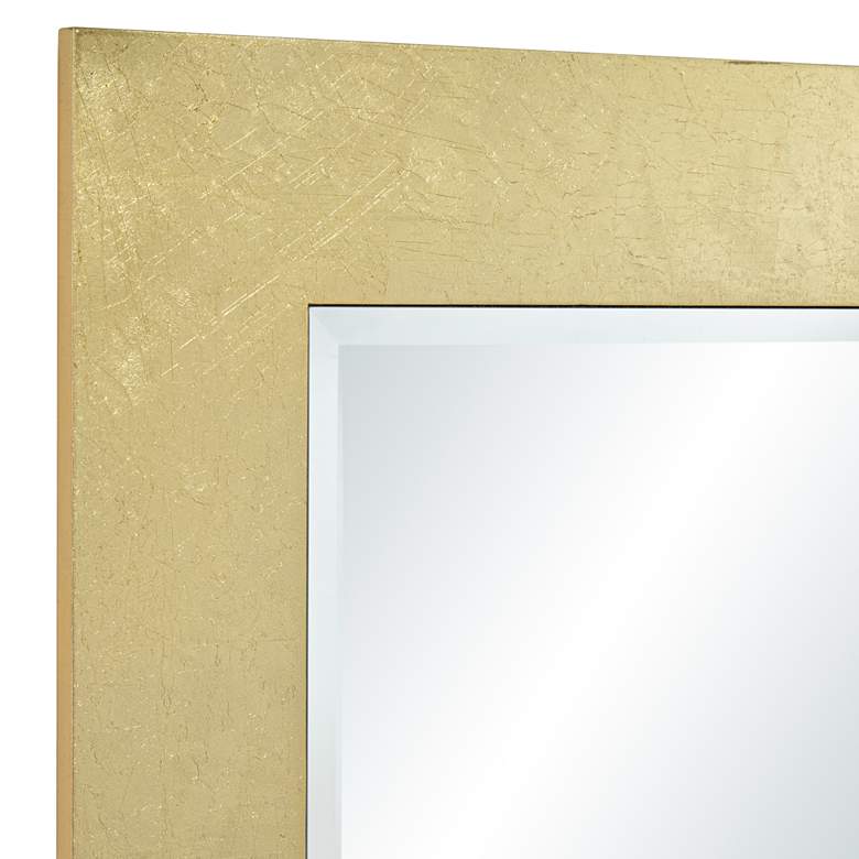 Image 3 Jeneva Shiny Gold Leaf 27 inch x 40 inch Rectangular Wall Mirror more views