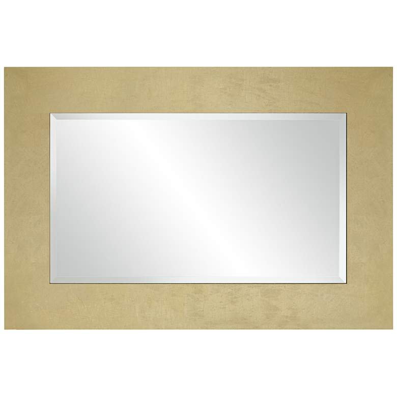 Image 6 Jeneva Shiny Gold Leaf 27" x 40" Rectangular Wall Mirror more views