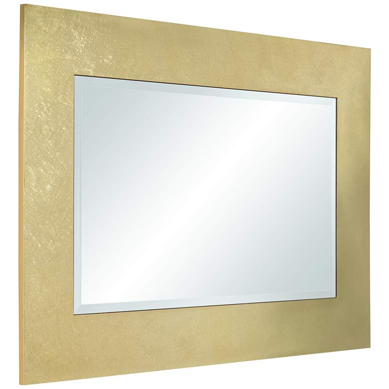 Image 7 Jeneva Shiny Gold Leaf 27 inch x 40 inch Rectangular Wall Mirror more views