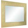 Jeneva Shiny Gold Leaf 27" x 40" Rectangular Wall Mirror