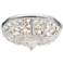 Jenn 15 1/2"W Chrome and Crystal LED Ceiling Light