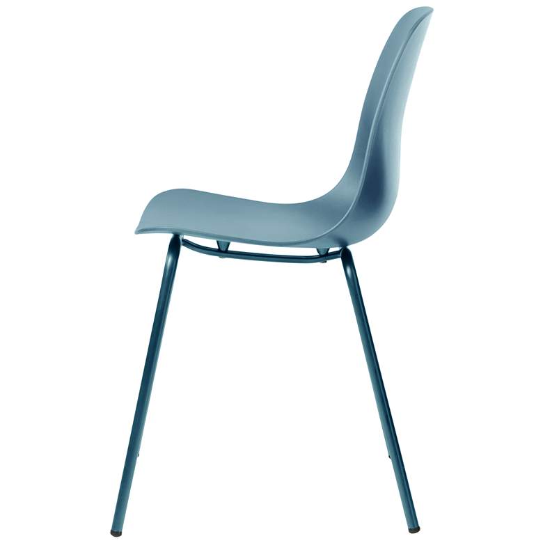 Image 3 Jenna Dusty Blue Plastic Accent Chairs Set of 2 more views