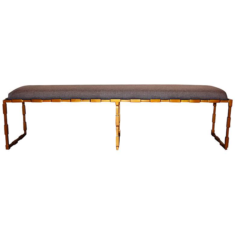 Image 1 Jenna Gray Linen Glam Bench