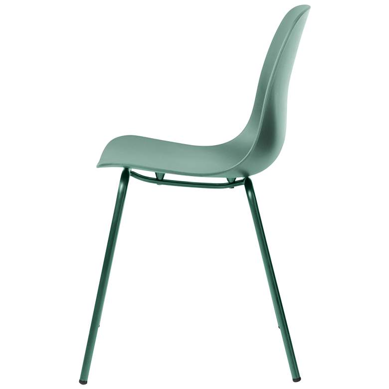 Image 3 Jenna Mint Plastic Accent Chairs with Steel Legs Set of 2 more views